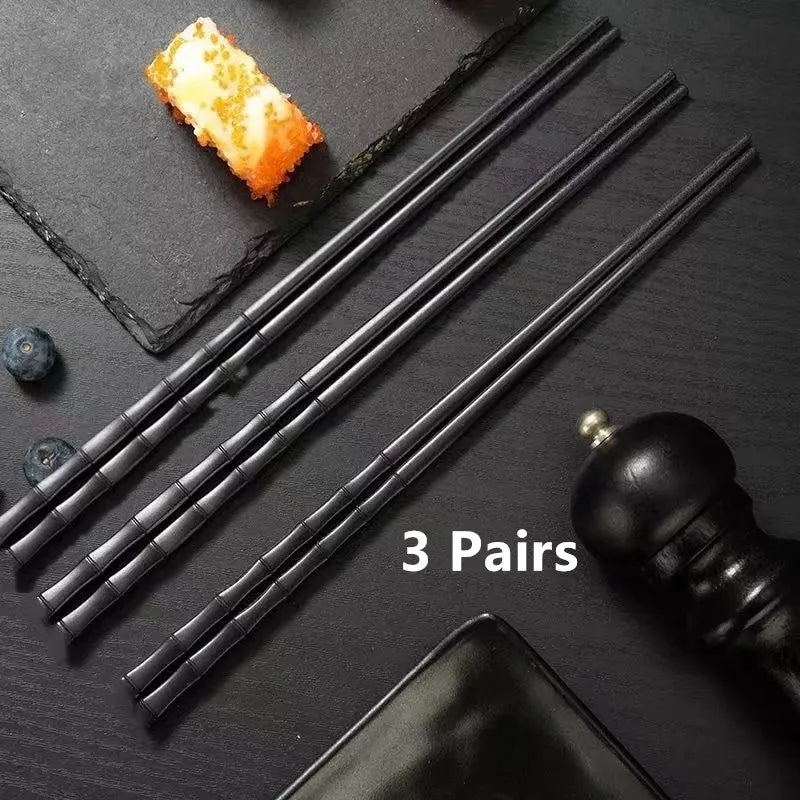 Chinese Chopsticks Food Sushi Sticks Reusable Non Slip  Dishwasher Safe Bamboo Shape Food Grade Chopsticks