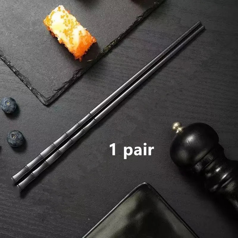Chinese Chopsticks Food Sushi Sticks Reusable Non Slip  Dishwasher Safe Bamboo Shape Food Grade Chopsticks