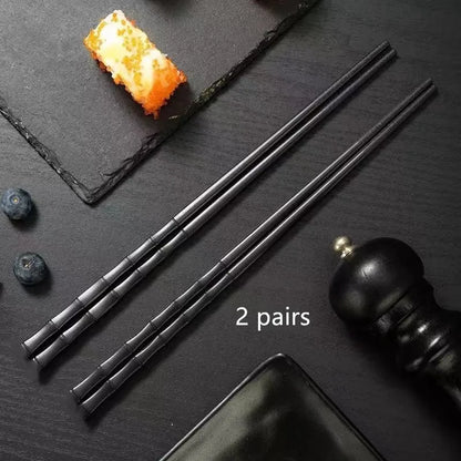 Chinese Chopsticks Food Sushi Sticks Reusable Non Slip  Dishwasher Safe Bamboo Shape Food Grade Chopsticks