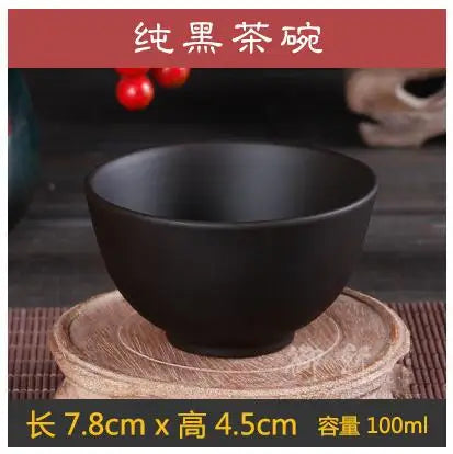 Chinese Clay Tea Cup with Big Mouth, Handmade Ore Teacup, Single Cup, Black, Red, Brown, Master Cup, Large, Yixing Zisha, 100ml