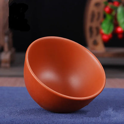 Chinese Clay Tea Cup with Big Mouth, Handmade Ore Teacup, Single Cup, Black, Red, Brown, Master Cup, Large, Yixing Zisha, 100ml