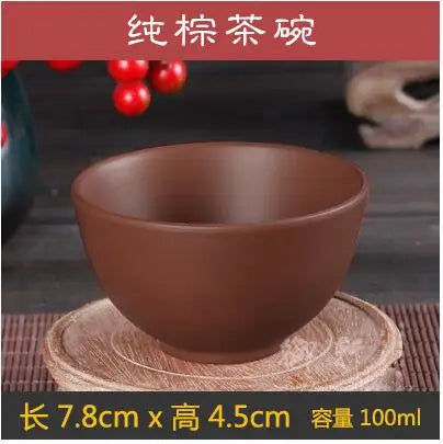 Chinese Clay Tea Cup with Big Mouth, Handmade Ore Teacup, Single Cup, Black, Red, Brown, Master Cup, Large, Yixing Zisha, 100ml