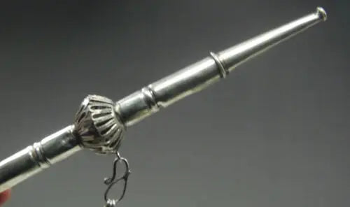 Chinese Collectible Handwork Old Tibetan Silver Dragon Smoking Tool pipe