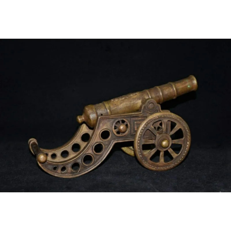 Chinese Copper Handmade Exquisite Cannon Statue 24085