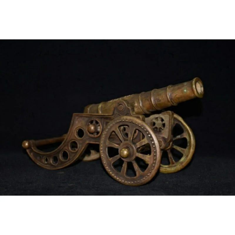 Chinese Copper Handmade Exquisite Cannon Statue 24085