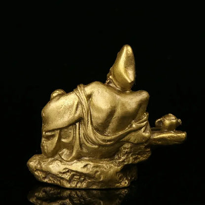 Chinese Copper Statue Jigong Statue Ornaments Home Study Ornaments Copper Crafts  Living Room Decoration