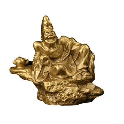 Chinese Copper Statue Jigong Statue Ornaments Home Study Ornaments Copper Crafts  Living Room Decoration