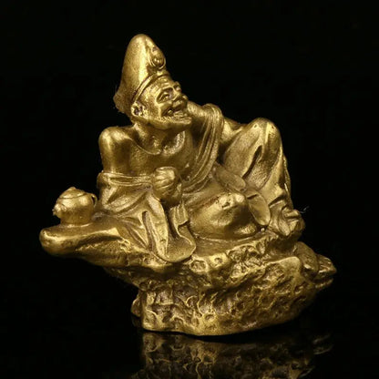 Chinese Copper Statue Jigong Statue Ornaments Home Study Ornaments Copper Crafts  Living Room Decoration