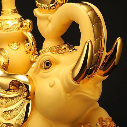 Chinese Elephant Ornaments To Attract Wealth and Fortune Living Room Wine Cabinet Office Money Tree Home Decor Craft Gifts