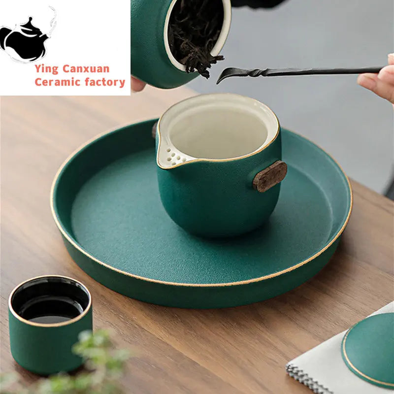 Chinese Exquisite Ceramics Tea Sets Home Tea Pot and Cup Set Handmade Filter Tea Maker Customized Teaware Supplies Gifts