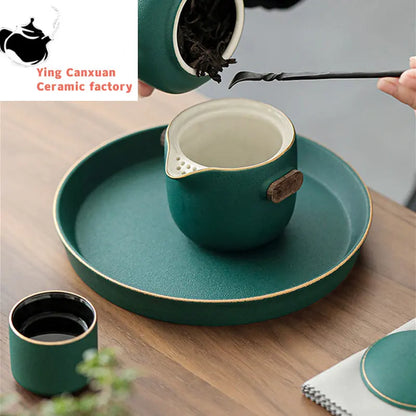 Chinese Exquisite Ceramics Tea Sets Home Tea Pot and Cup Set Handmade Filter Tea Maker Customized Teaware Supplies Gifts