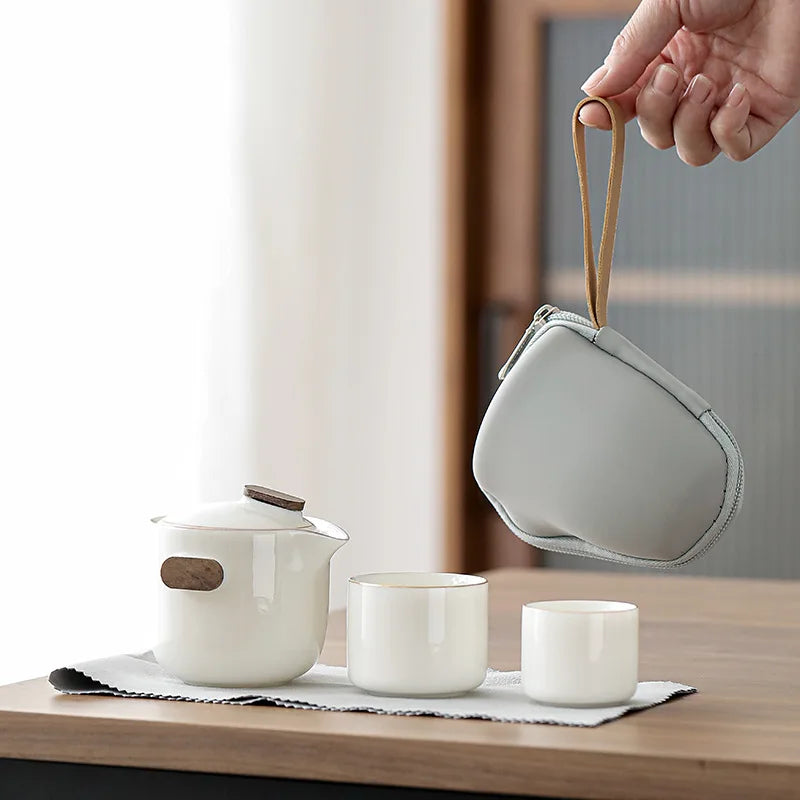 Chinese Exquisite Ceramics Tea Sets Home Tea Pot and Cup Set Handmade Filter Tea Maker Customized Teaware Supplies Gifts