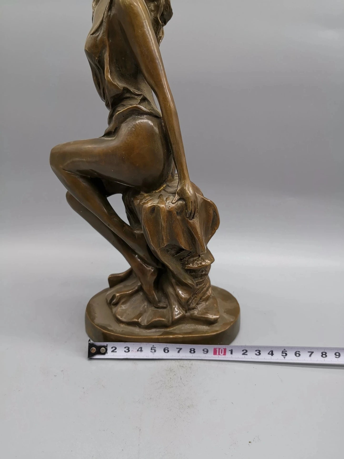 Chinese Exquisite Natural bronze Hand-carved Beauty Statue Brass