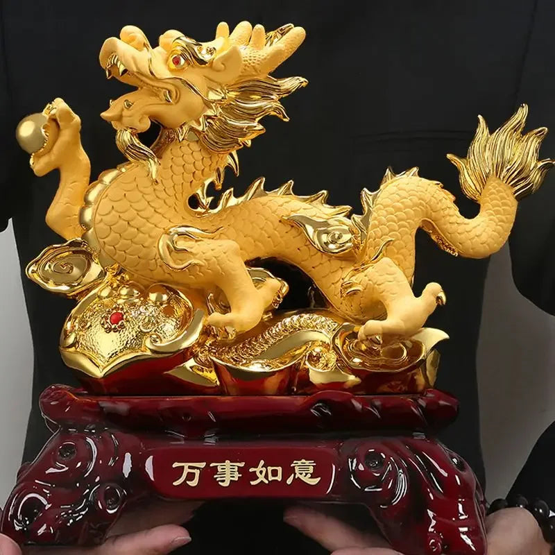 Chinese Feng Shui Dragon Ornaments To Attract Wealth Decoration Home Living Room Bedroom Office Figurines