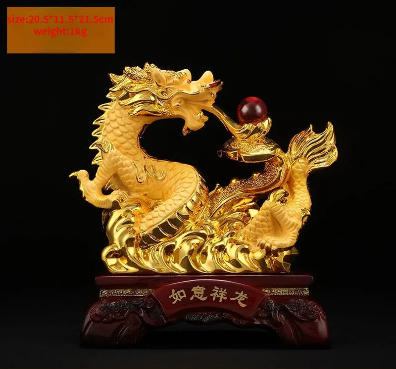 Chinese Feng Shui Dragon Ornaments To Attract Wealth Decoration Home Living Room Bedroom Office Figurines