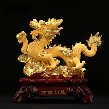 Chinese Feng Shui Dragon Ornaments To Attract Wealth Decoration Home Living Room Bedroom Office Figurines