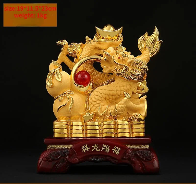 Chinese Feng Shui Dragon Ornaments To Attract Wealth Decoration Home Living Room Bedroom Office Figurines