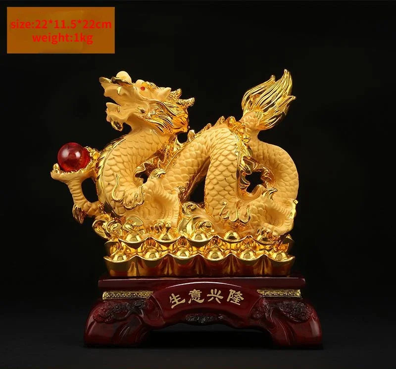 Chinese Feng Shui Dragon Ornaments To Attract Wealth Decoration Home Living Room Bedroom Office Figurines