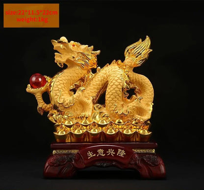 Chinese Feng Shui Dragon Ornaments To Attract Wealth Decoration Home Living Room Bedroom Office Figurines