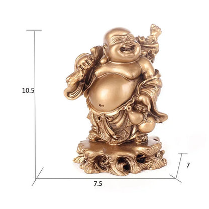 Chinese Feng Shui Resin Craft Ornaments Maitreya Buddha Statue Lucky Opening Gift Sculpture Home Sculptures