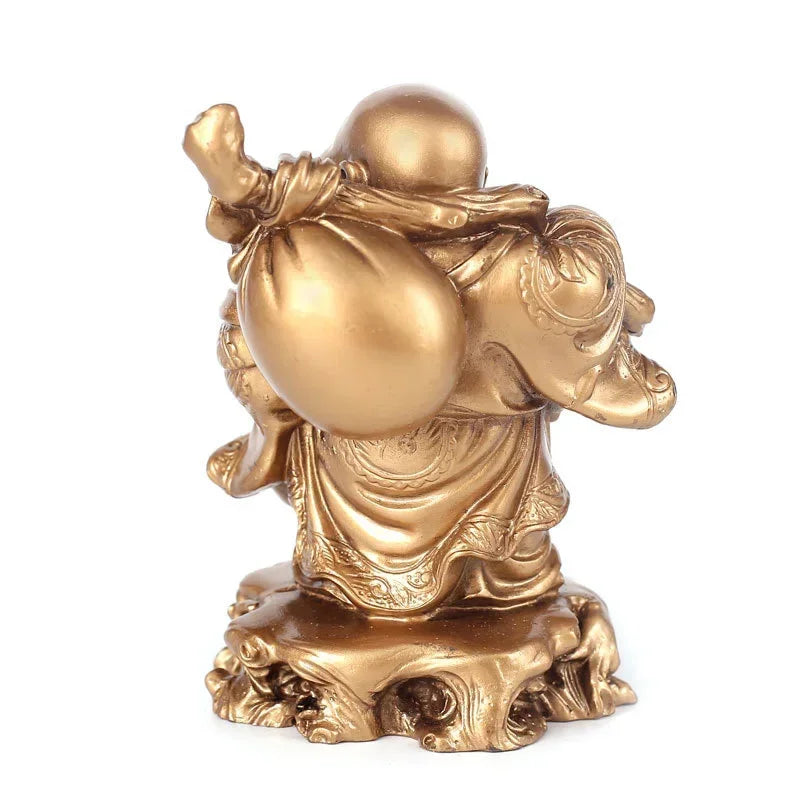 Chinese Feng Shui Resin Craft Ornaments Maitreya Buddha Statue Lucky Opening Gift Sculpture Home Sculptures