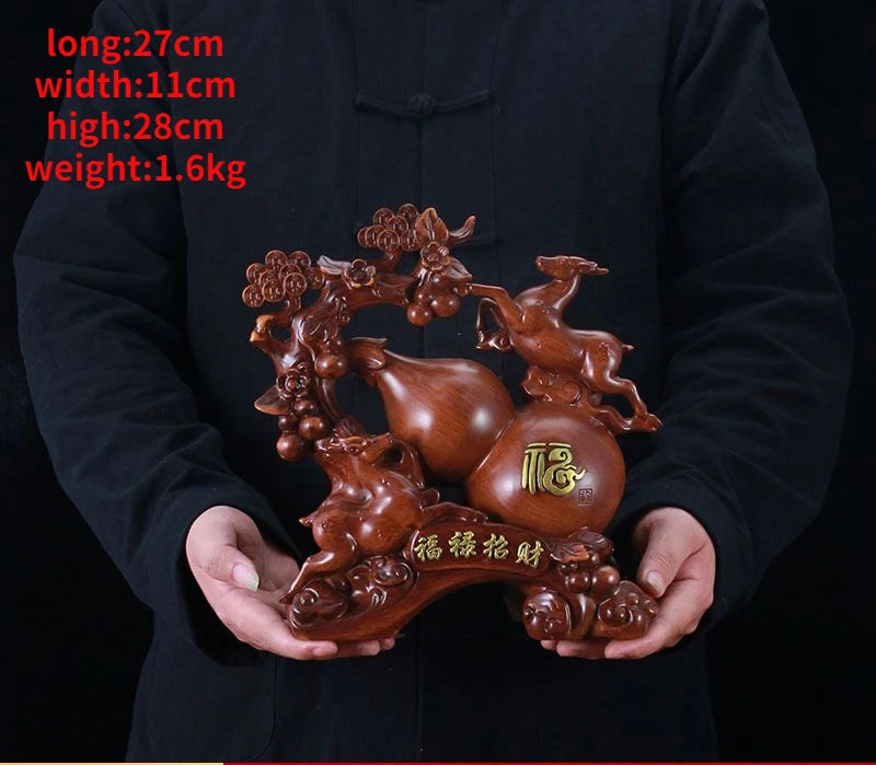 Chinese Fortune Gourd Home Living Room Ornaments Wine Cooler Entrance Decoration for Friends Housewarming Gift