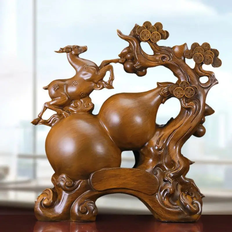 Chinese Fortune Gourd Home Living Room Ornaments Wine Cooler Entrance Decoration for Friends Housewarming Gift