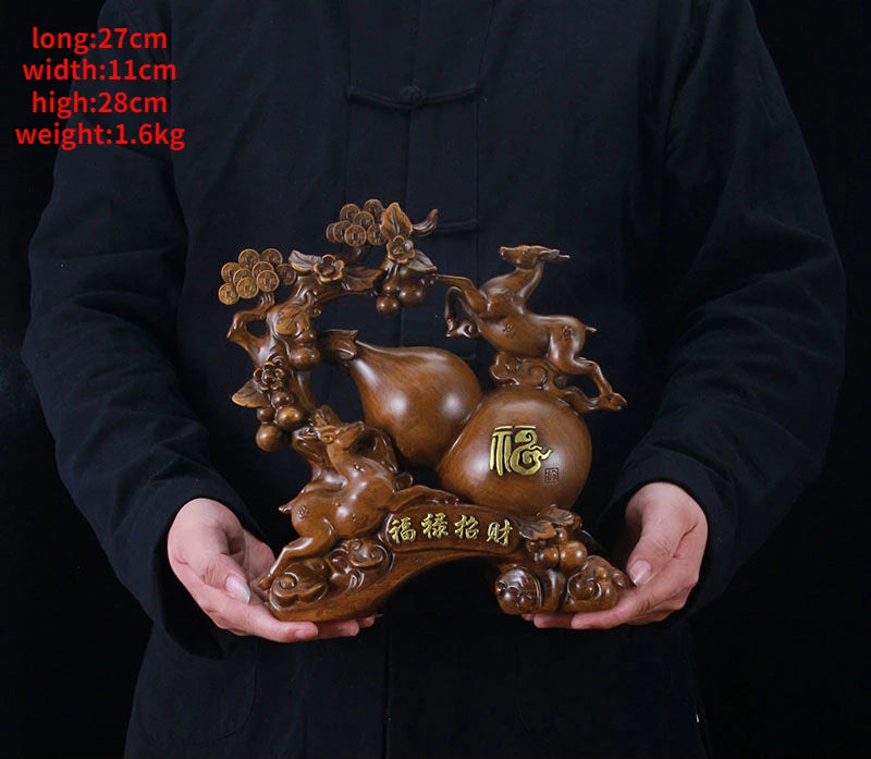 Chinese Fortune Gourd Home Living Room Ornaments Wine Cooler Entrance Decoration for Friends Housewarming Gift
