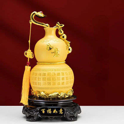 Chinese Fortune Gourd Ornament Living Room Prosperous Home Home Entrance Wine Cabinet Decoration Decoration