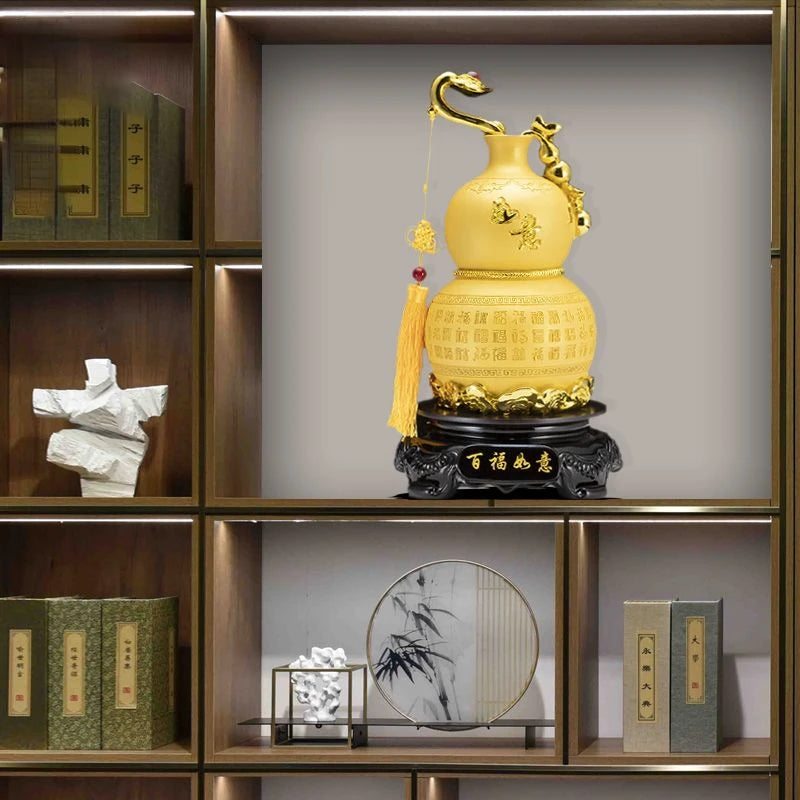 Chinese Fortune Gourd Ornament Living Room Prosperous Home Home Entrance Wine Cabinet Decoration Decoration