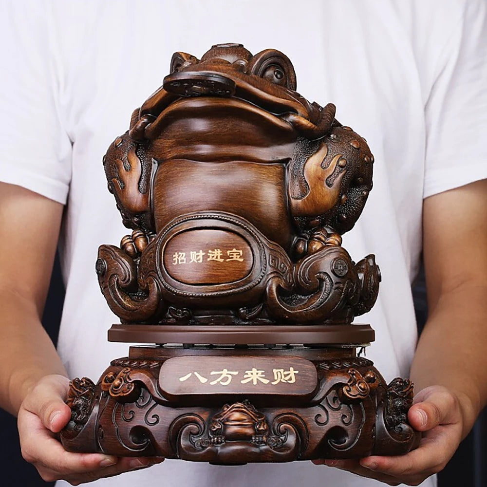 Chinese Frog Resin Toad Coin Money Lucky Fortune Wealth Mascot Home Decoration Furnishings Housewarming Office Opening Gifts