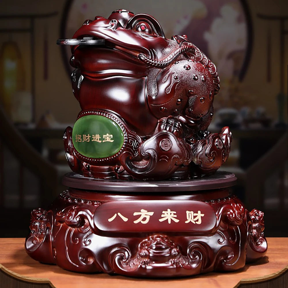 Chinese Frog Resin Toad Coin Money Lucky Fortune Wealth Mascot Home Decoration Furnishings Housewarming Office Opening Gifts