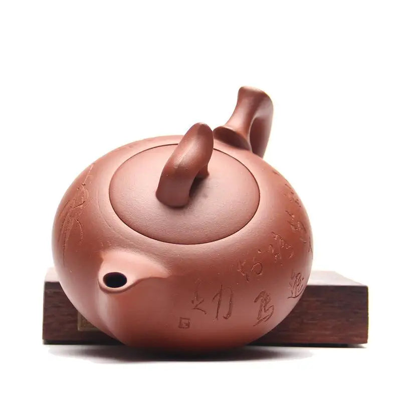 Chinese Gongfu Teapot Set, Purple Clay Tea Set, Hand-made Blast Pot, Clear Pot, 170ml
