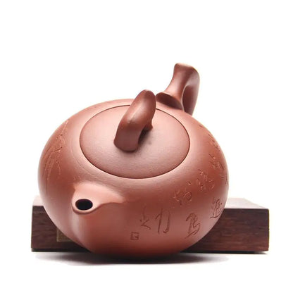Chinese Gongfu Teapot Set, Purple Clay Tea Set, Hand-made Blast Pot, Clear Pot, 170ml