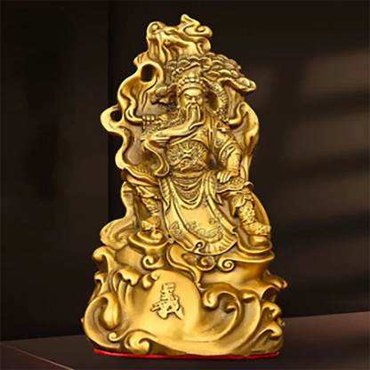 Chinese Guan Gong Full Copper Ornaments Small Home Decoration Accessories Copper Office Desk Decor