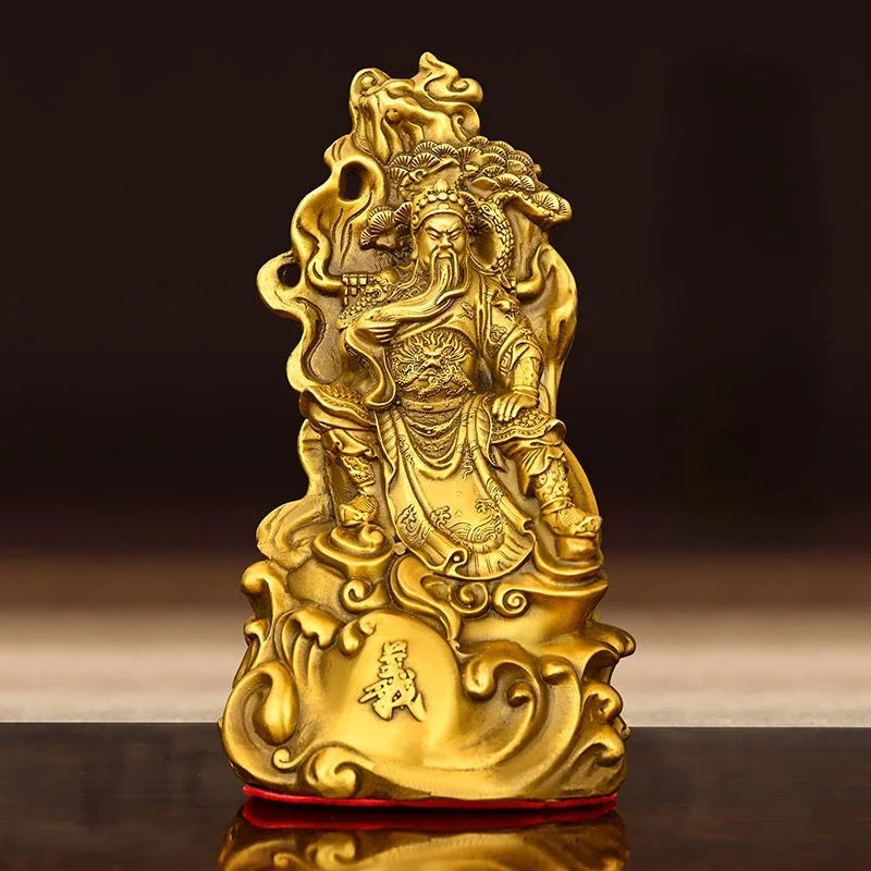 Chinese Guan Gong Full Copper Ornaments Small Home Decoration Accessories Office Desk Decor