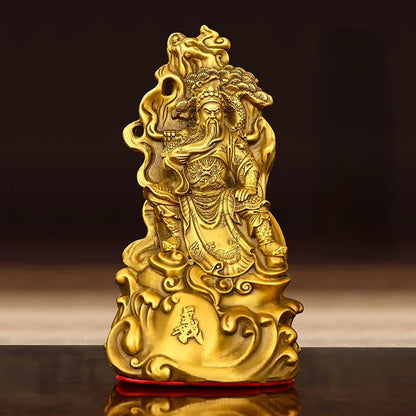 Chinese Guan Gong Full Copper Ornaments Small Home Decoration Accessories Office Desk Decor