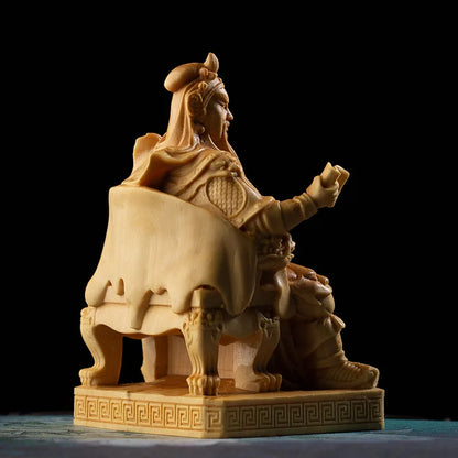 Chinese Guan Gong Statue Three Kingdoms Guandi Buddha Statue Wood Feng Shui Ornaments Carving Bodhisattva Home Decorations