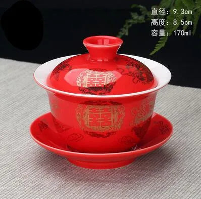 Chinese Hand Painted Kungfu Tea Set, Tureen Dehua, White Porcelain, Gaiwan, Pot Set for Travel, Fast Cup, High Quality