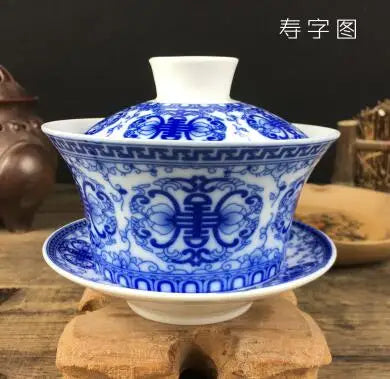 Chinese Hand Painted Tea Set, Tureen Dehua, White Porcelain Gaiwan, High Quality, 220ml, Hot Sale