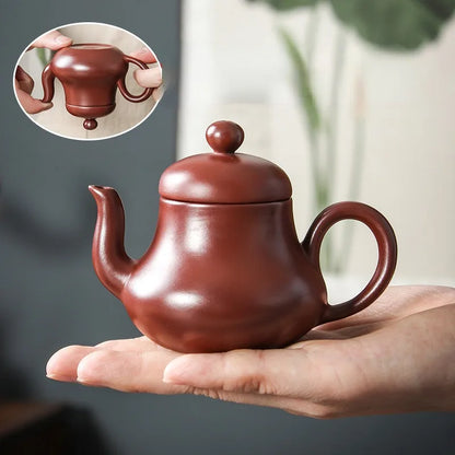 Chinese High Capacity Yixing Purple Clay Pear Shape Teapot Dahongpao Tea Set Xishi Tea Pot Household Handmade Customized Kettle