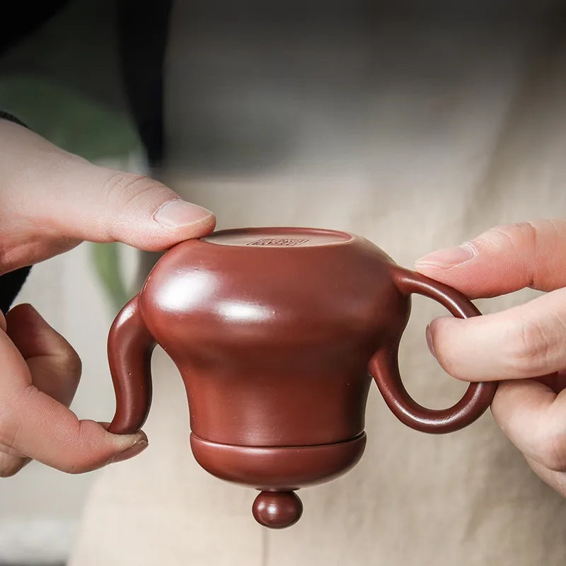Chinese High Capacity Yixing Purple Clay Pear Shape Teapot Dahongpao Tea Set Xishi Tea Pot Household Handmade Customized Kettle