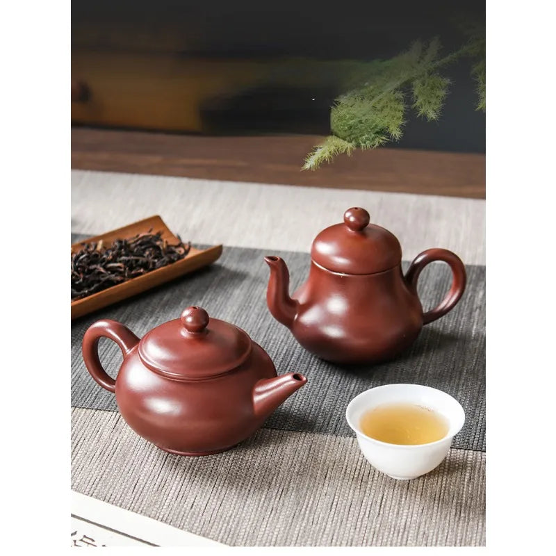 Chinese High Capacity Yixing Purple Clay Pear Shape Teapot Dahongpao Tea Set Xishi Tea Pot Household Handmade Customized Kettle