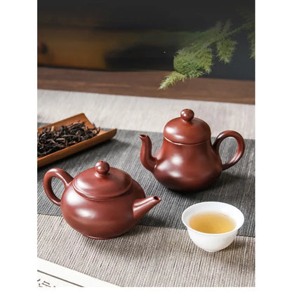 Chinese High Capacity Yixing Purple Clay Pear Shape Teapot Dahongpao Tea Set Xishi Tea Pot Household Handmade Customized Kettle