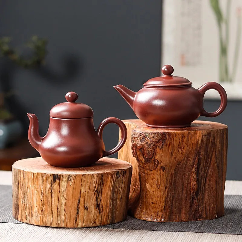 Chinese High Capacity Yixing Purple Clay Pear Shape Teapot Dahongpao Tea Set Xishi Tea Pot Household Handmade Customized Kettle