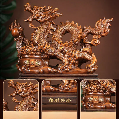 Chinese Inviting Wealth Zodiac Mascot Dragon Ornament Cashier Opening Housewarming Gift Dragon Year Open Door Gift
