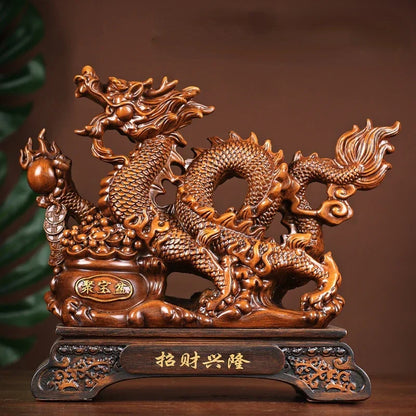 Chinese Inviting Wealth Zodiac Mascot Dragon Ornament Cashier Opening Housewarming Gift Dragon Year Open Door Gift