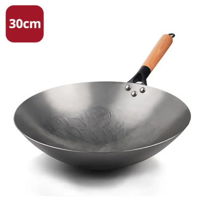 Chinese Iron Wok Handmade Forging Pot Uncoated Cookware Durable Iron Woks Gas Pot Cookware