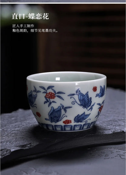 Chinese Jian kiln tea bowl with oilspot glaze Small Tenmoku Tea Cup Natural Ceramic High Temporature Fired Eco-friendly