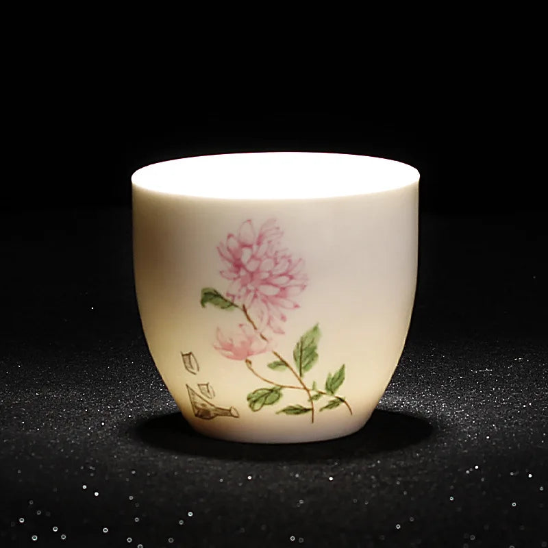 Chinese Jian kiln tea bowl with oilspot glaze Small Tenmoku Tea Cup Natural Ceramic High Temporature Fired Eco-friendly